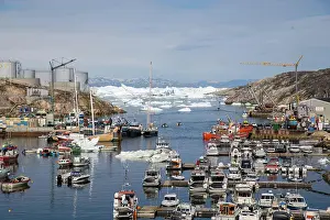 Home: Ilulissat, Greenland, July 03, 2018: Fishing boats a