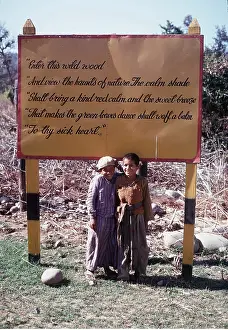 Ardea London: INDIA - children stand by Inscription