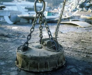 Magnet: Industrial magnet in scrapyard