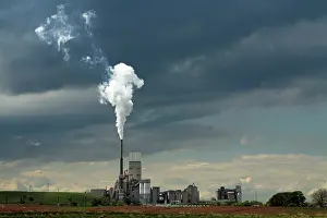 Rich Thomas: Industrial Site - smoke spewing from the chimney