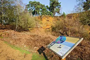 Quarry: Information board at sandstone quarry