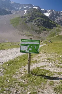 Board: Information board for visitors to the Alps France