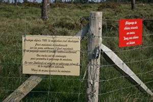 Heaths: Information panels on the protection of an heath France
