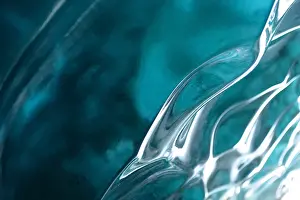 Wavy: Inside an ice cave in the glacier Vatnajakull