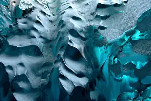 Wavy: Inside an ice cave in the glacier Vatnajakull