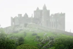 Dennis: Ireland, Cashel. Mist covers Rock of Cashel