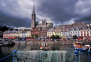 Moored: Ireland, County Cork, Cobh. Harbor view