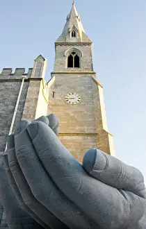 Peter: Ireland, Ennis. Stone sculpture of a pair
