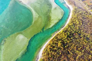 Artificial: Isar, at the inflow into the Sylvenstein lake, Sylvenstein
