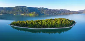 Kochel: Island Sassau, Lake Walchensee, near Kochel am See