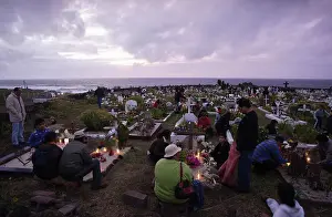 Township: Islanders in the cemetery (on All SaintsI Day).at