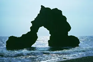 Wight: Isle of Wight, UK - Chalk Arch Freshwater Bay