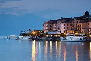 Ferry: Italy, Como Province, Bellagio. Town view