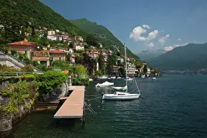 Dock: Italy, Como Province, Moltrasio. Lakefront