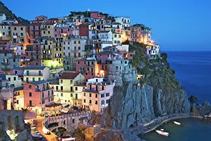 Dennis: Italy, Manarola. Dusk falls on a hillside