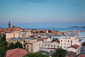 Marco: Italy, Sardinia, Alghero. Aerial town view