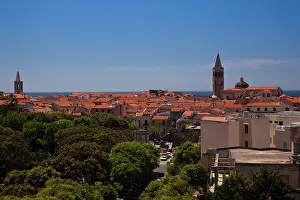 Rooftop: Italy, Sardinia, Alghero. Aerial view from