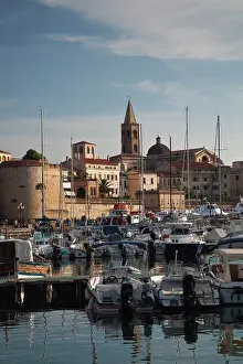 Motor: Italy, Sardinia, Alghero. City from yacht