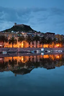 Castello: Italy, Sardinia, Bosa. Evening along Temo