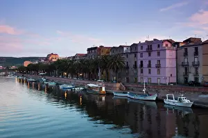 Oristano: Italy, Sardinia, Bosa. Temo River, dawn