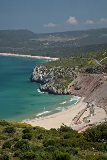 Automobile: Italy, Sardinia, Buggerru. Buggerru beach
