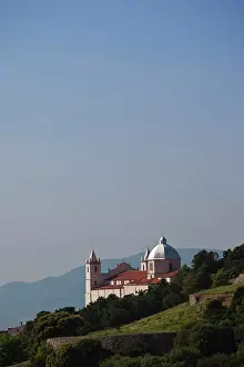 Catholicism: Italy, Sardinia, Cuglieri. Church view near
