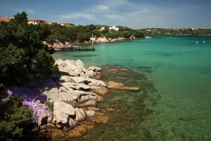 Dock: Italy, Sardinia, Porto Cervo. Coastline