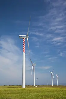 Porto: Italy, Sardinia, Porto Torres. Wind farm