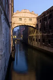 Lamp: Italy, Venice. The Bridge of Sighs lit at