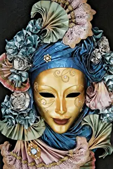 Mask: Italy, Venice. A Venetian paper Mache mask