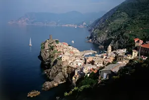 Nautical: Italy, Vernazza, Liguria, Cinque Terre landscape