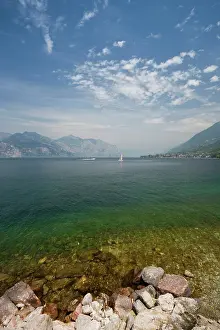 Veneto: Italy, Verona Province, Brenzone. Lake view