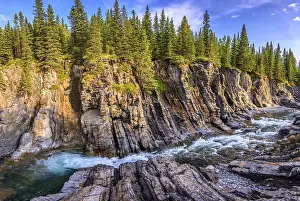 Opened: The jagged outcrops of tilted sedimentary rock give the Tiger Jaws Gorge its name