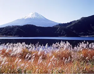 Foreground: JAPAN - Mount Fuji with Lake Kawaguchi in foreground