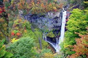 Powell: Japan, Nikko. Kegon waterfall of Nikko