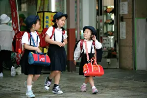 Student: Japan, Tokyo: Schoolgirls on their way home. Asia