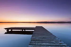 040321: Jetty at lake Ratzeburg at sunset - Schleswig-Holstein