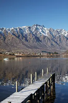 Queenstown: Jetty, and The Remarkables, Reflected in