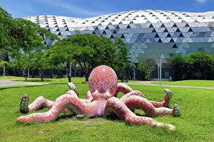 Center: Kaohsiung Exhibition Center and Octopus Statue, Kaohsiung, T