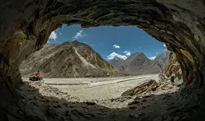 Pakistan: Karakoram, Pakistan, July 22, 2018: Hikers having