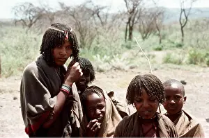 Tribes: Karayou Galla girl & children