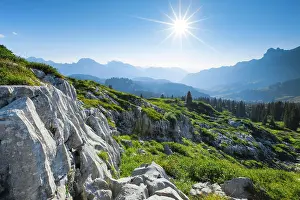 Cart: Karst landscape at the Pragelpass, Schwyz, Switzerland