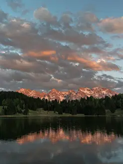 Geroldsee: The Karwendel Mountain Range near Mittenwald