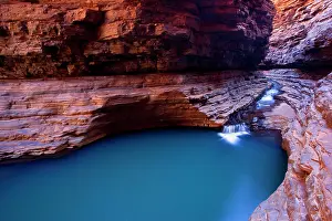 Terraced: Kermit's Pool - a stream is flowing down Hancock
