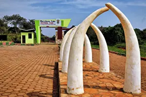 Entrance: Kichumbanybo-Tor im Murchison Falls National Park Uganda