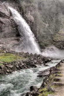 Ache: Krimmer waterfalls, Krimmer Ache pours out Salzach