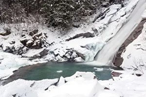 Monochrome: The Krimml waterfalls in the National Park