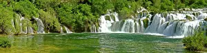 Lowest: Krka waterfall - panoramic view of lowest step