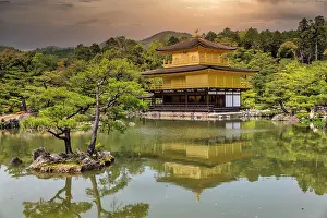 Label: Kyoto Japan. Kinkaku-ji Temple (the Golden Pavilion)