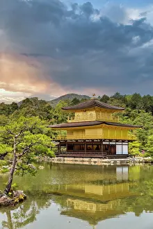Label: Kyoto Japan. Kinkaku-ji Temple (the Golden Pavilion)